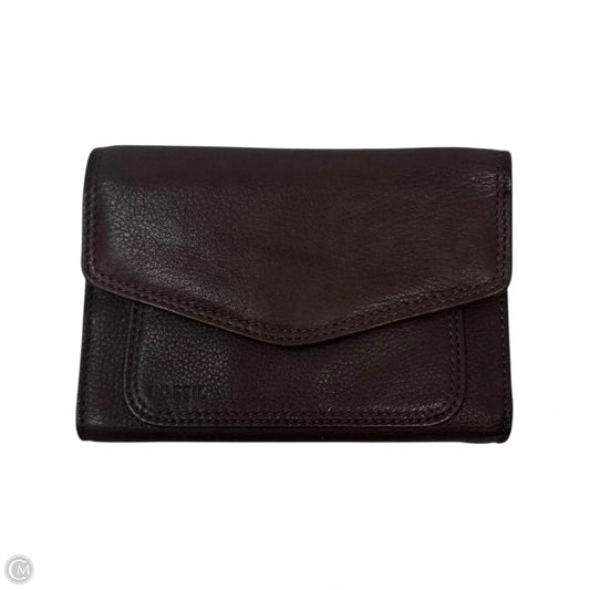 Trifold Snap Wallet Leather By Fossil, Size: Medium
