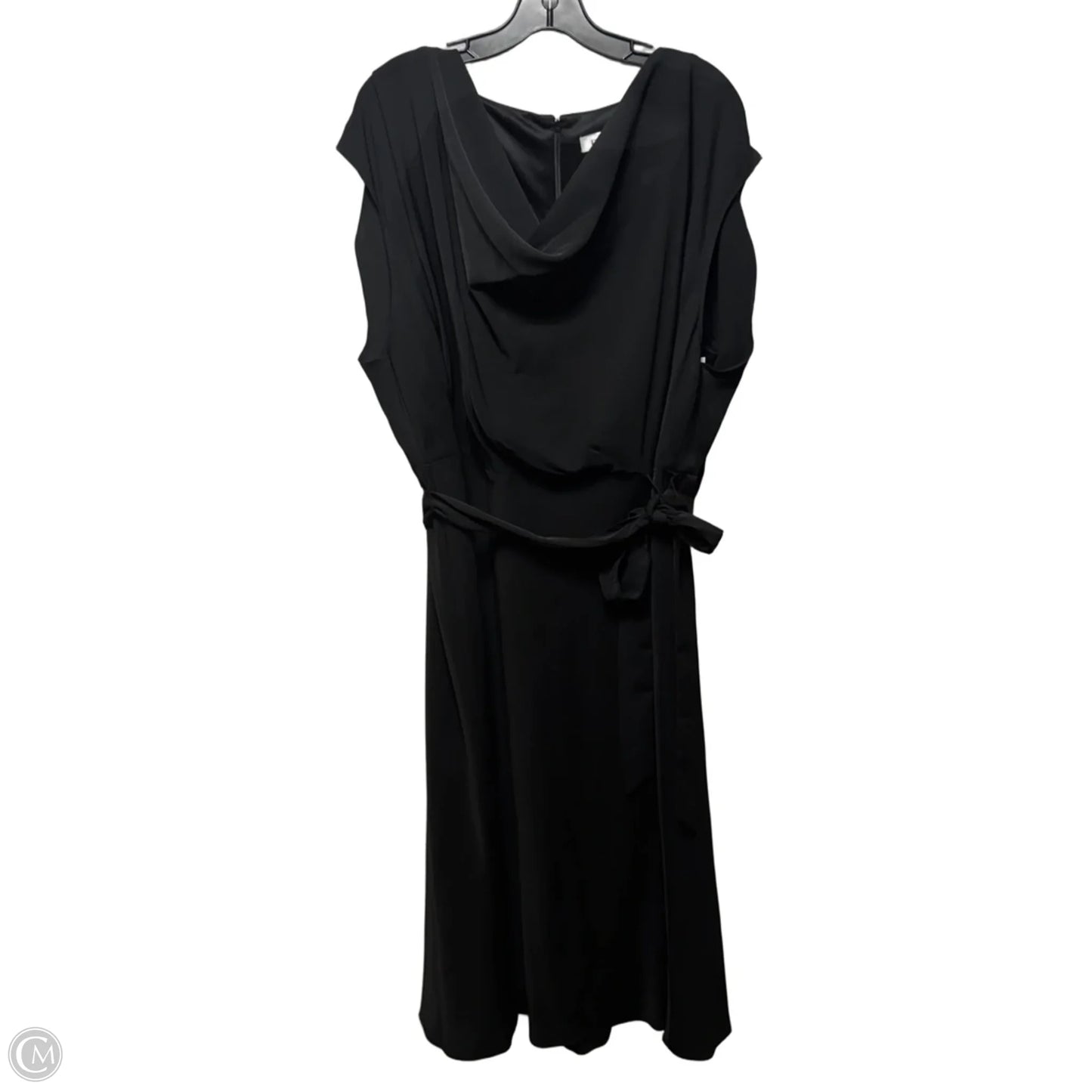 Cowl Neck Dress Casual Midi By Dkny In Black, Size: 22