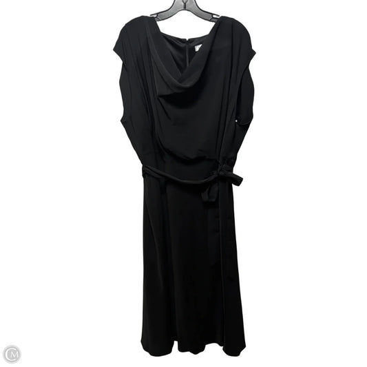 Cowl Neck Dress Casual Midi By Dkny In Black, Size: 22