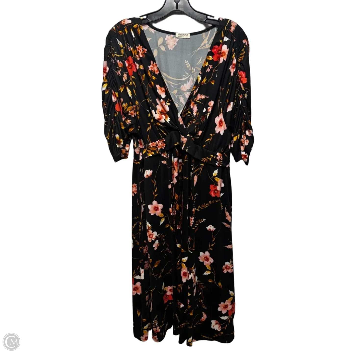 Dress Casual Midi By Kiyonna In Floral Print, Size: 22