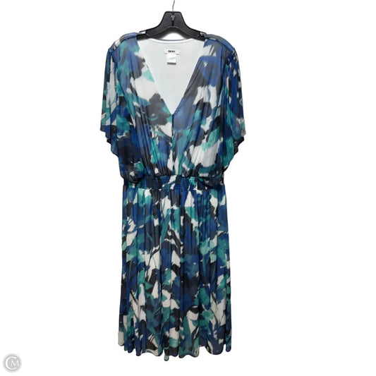 Dress Casual Midi By Dkny In Multi-colored, Size: 22