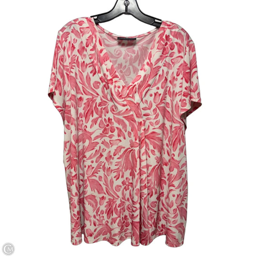 Top Sleeveless By Lane Bryant In Red & White, Size: 22