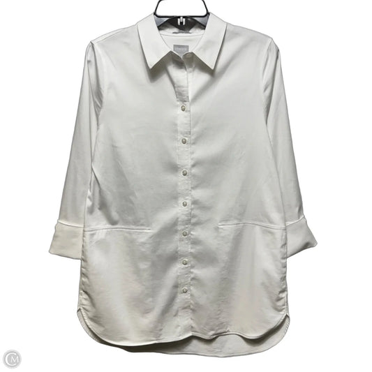 Tunic 3/4 Sleeve By Chicos In White, Size: 6