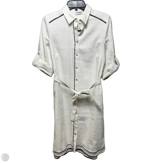 Dress Casual Midi By Per Se In Cream, Size: 6
