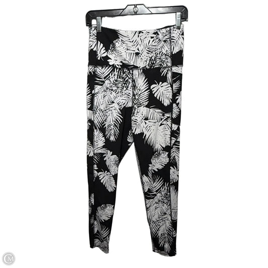 Athletic Capris By Nicole Miller In Black & White, Size: L