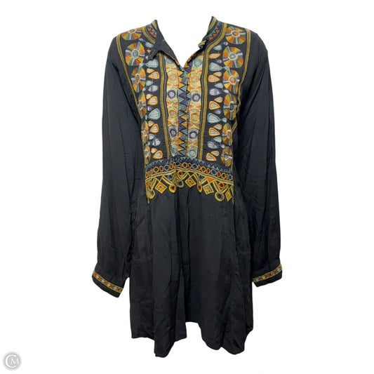 Embroidered Tunic Long Sleeve By Johnny Was In Multi-colored, Size: S