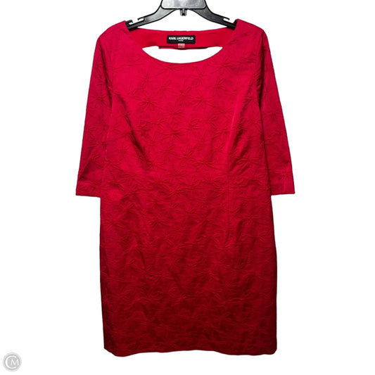 Dress Designer By Karl Lagerfeld In Pink, Size: 14