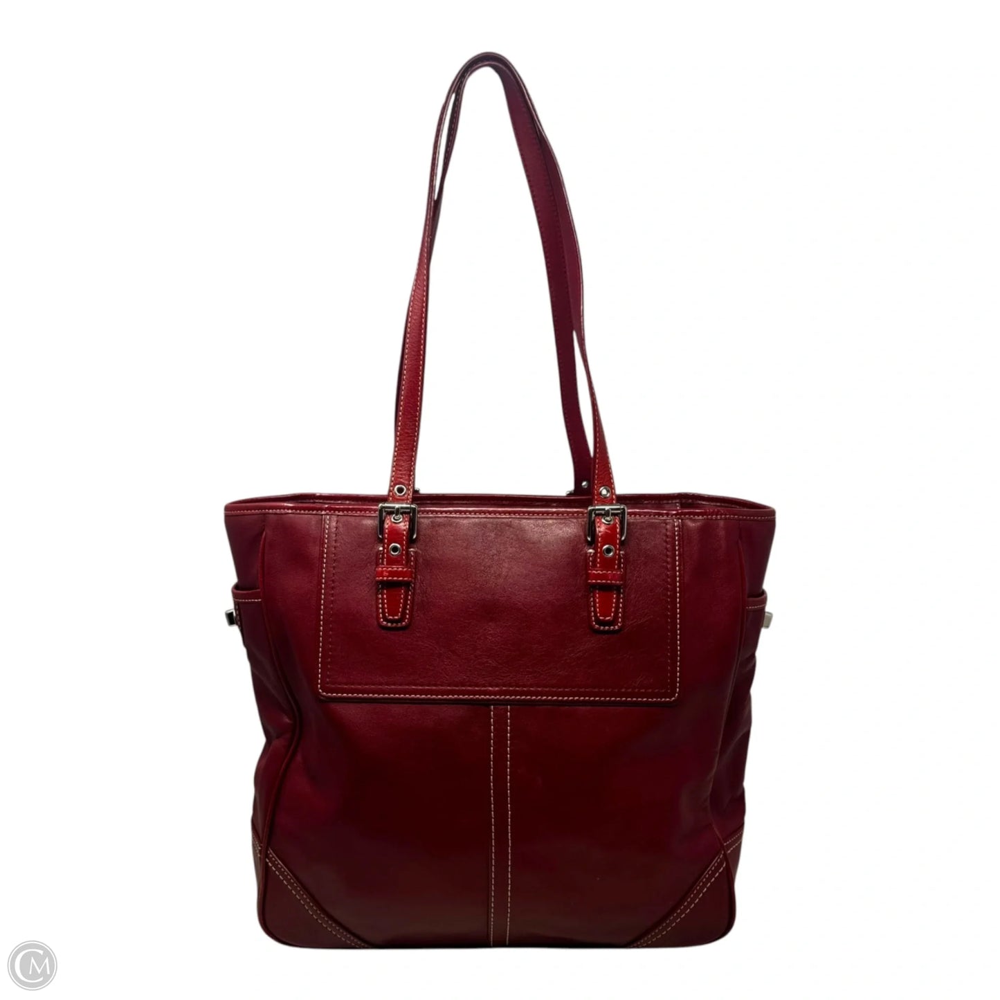 Vintage Gallery Leather Tote Designer By Coach, Size: Large