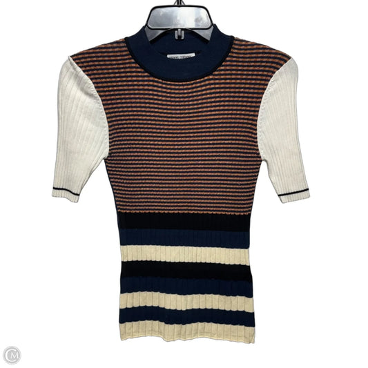 Knit Top Short Sleeve By Opening Cermony In Multi-colored, Size: S