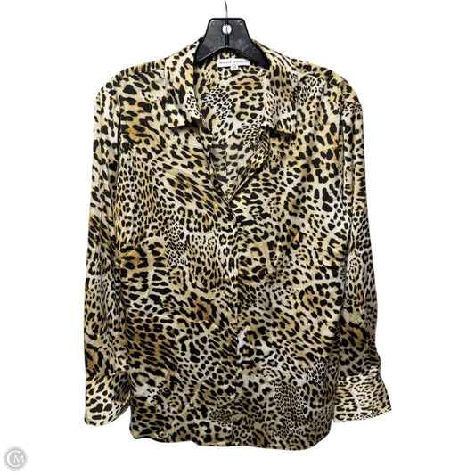 Top Long Sleeve By Maison Damelie In Animal Print, Size: M