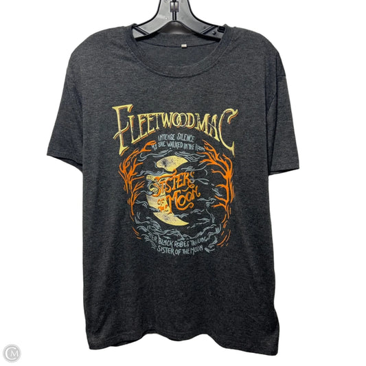 Fleetwood Mac Graphic Top Short Sleeve In Grey, Size: L