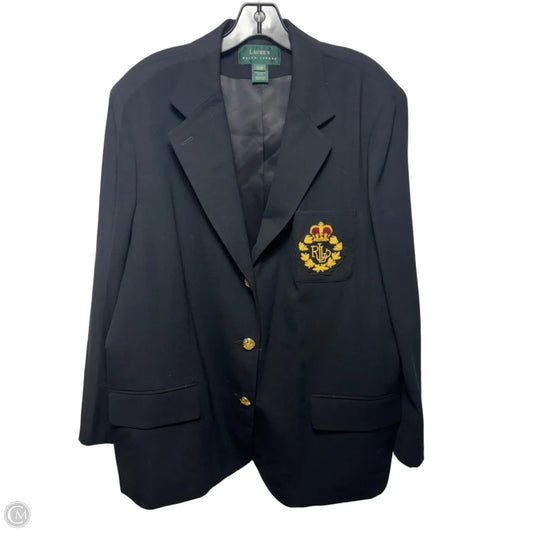 Blazer By Lauren By Ralph Lauren In Black, Size: 18