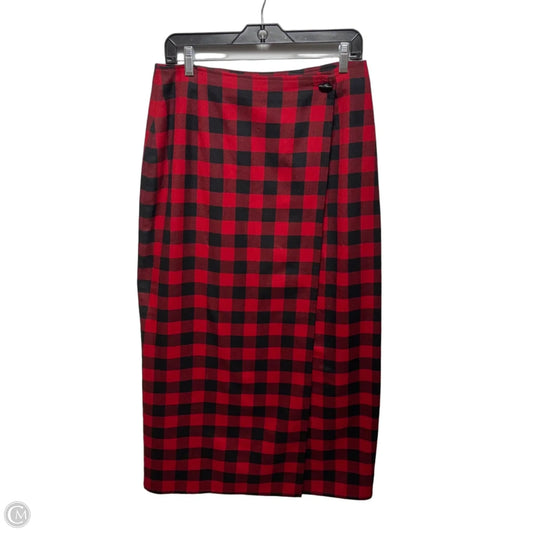 Skirt Maxi By Liz Claiborne Sport In Checkered Pattern, Size: 10