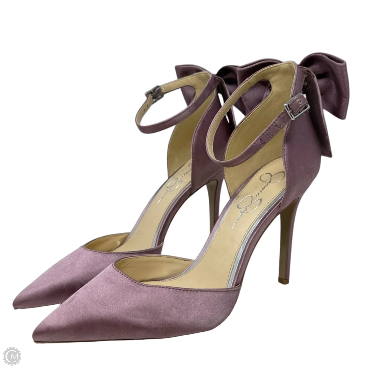 JP Polla Stiletto Satin Bow Pumps  By Jessica Simpson In Pink, Size: 8