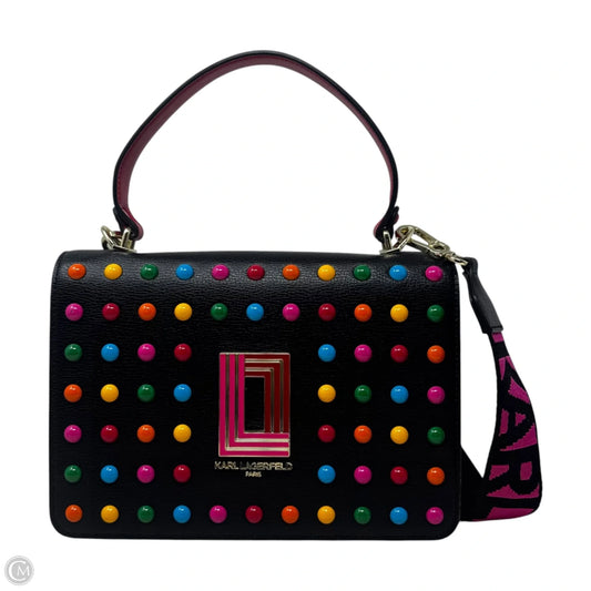 Simone Front Flap Crossbody Bag Designer By Karl Lagerfeld, Size: Small