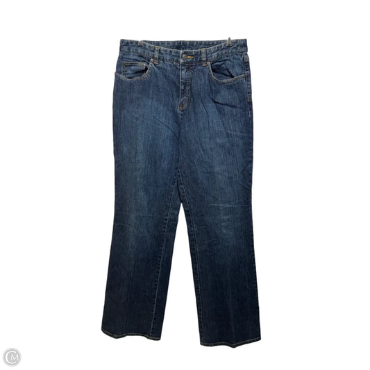 Jeans Wide Leg By Talbots In Blue Denim, Size: 10 Long