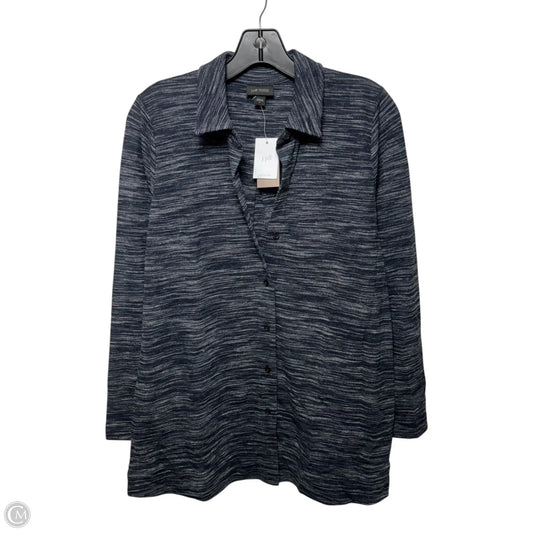 Top Long Sleeve By J. Jill In Blue & White, Size: S