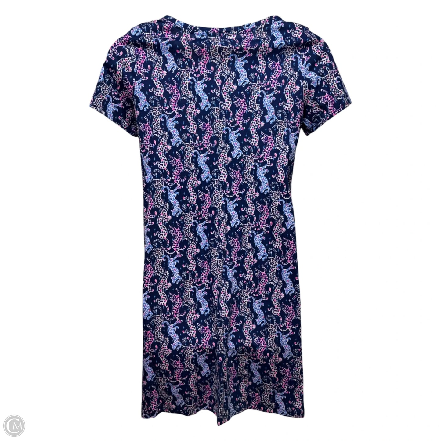 Cody Pocket Dress Designer By Lilly Pulitzer In Oyster Bay Navy On The Catwalk, Size: L