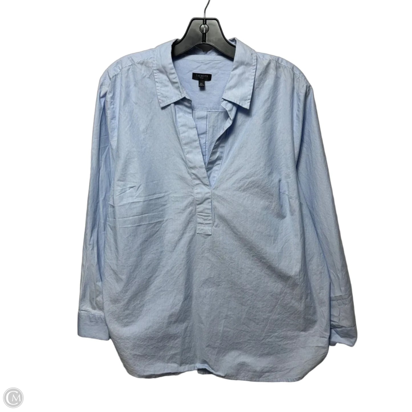 Top Long Sleeve By Talbots In Striped Pattern, Size: Xl Petite