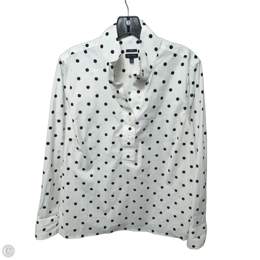 Top Long Sleeve By Talbots In Polkadot Pattern, Size: Xl