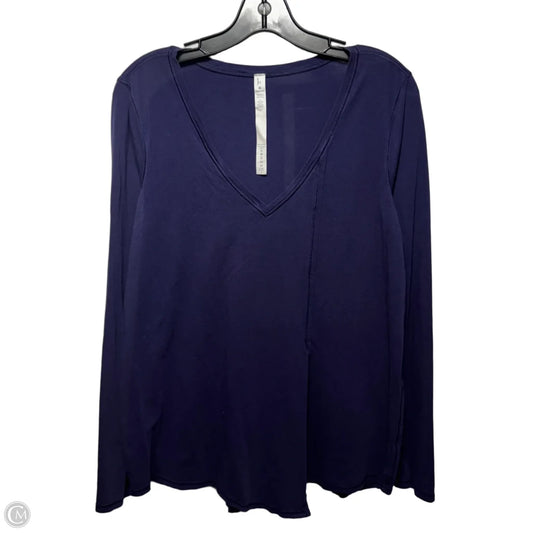 Athletic Top Long Sleeve By Lululemon In Purple, Size: 10