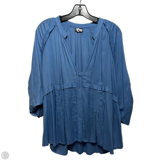 Top Short Sleeve By Gecko Gearz In Blue, Size: L