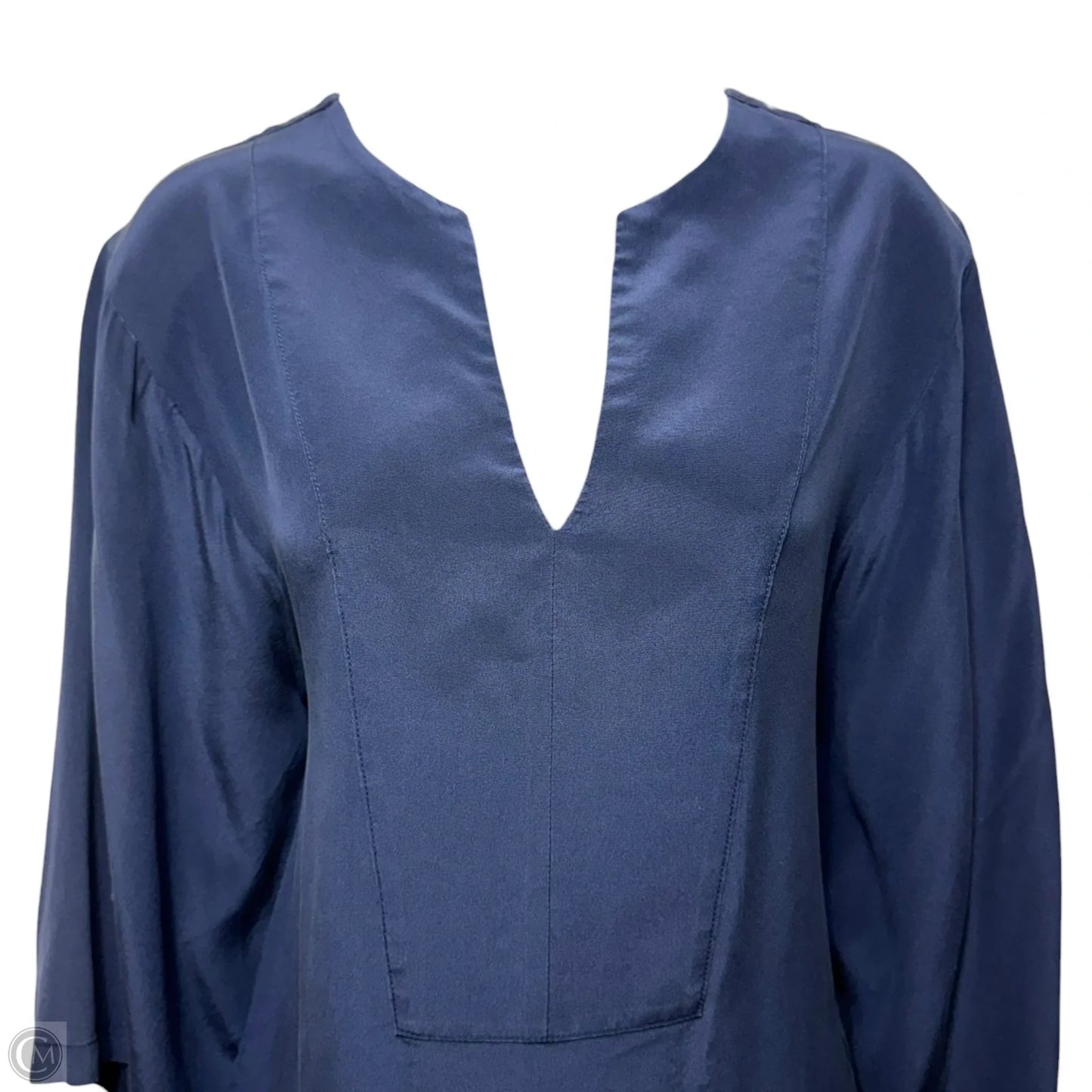 Silk Caftan Dress Casual Maxi By Ocean + Main In Blue, Size: S/M