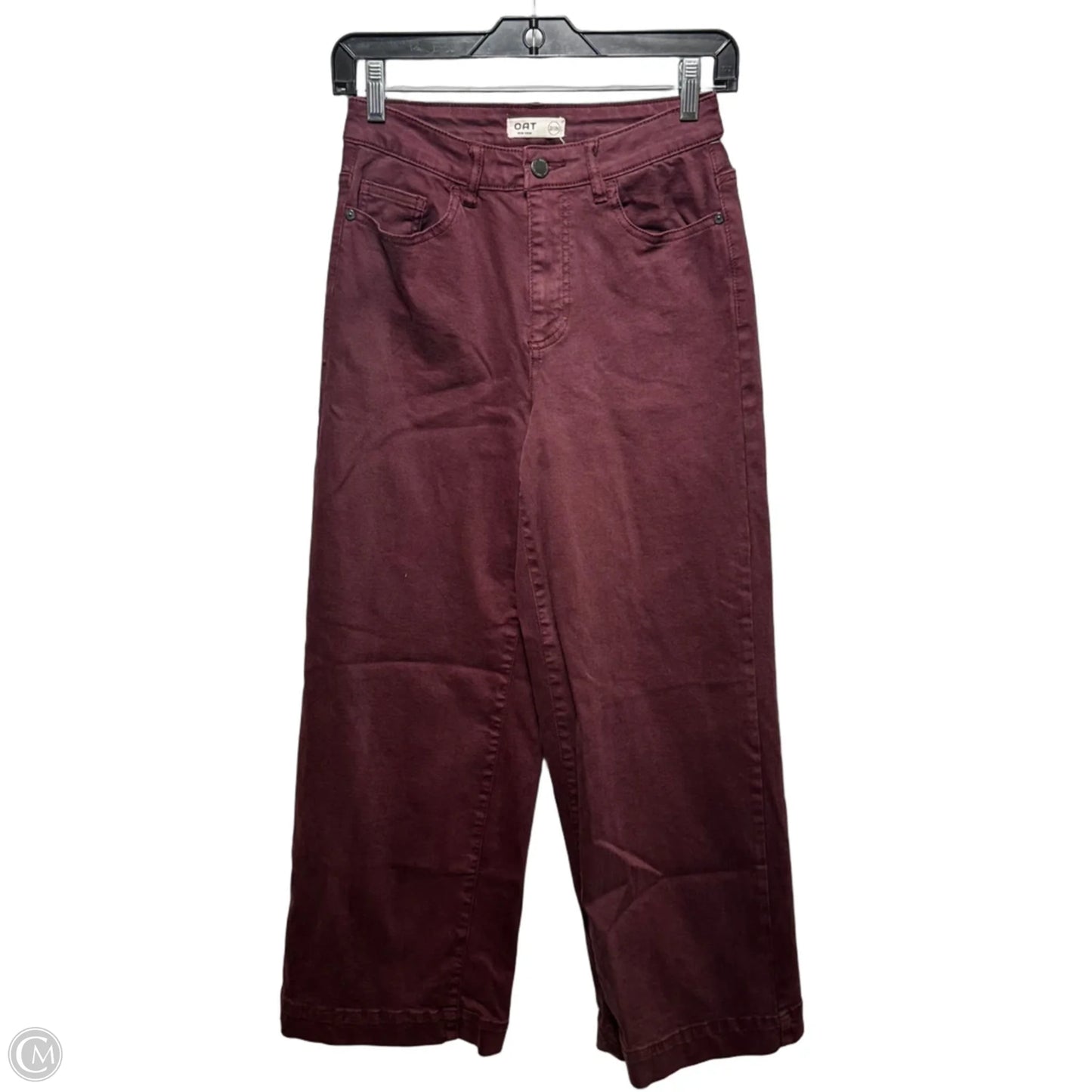 Jeans Wide Leg By Oat In Maroon, Size: 2/26