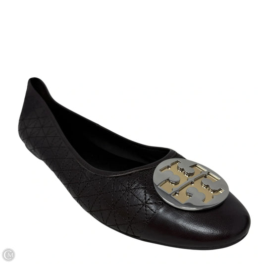 Claire Quilted Ballet Flats Designer By Tory Burch In Brown, Size: 11