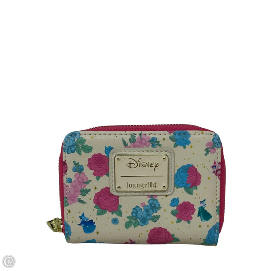 Disney Sleeping Beauty Floral Fairy Godmother Zip Around Wallet By Loungefly, Size: Small