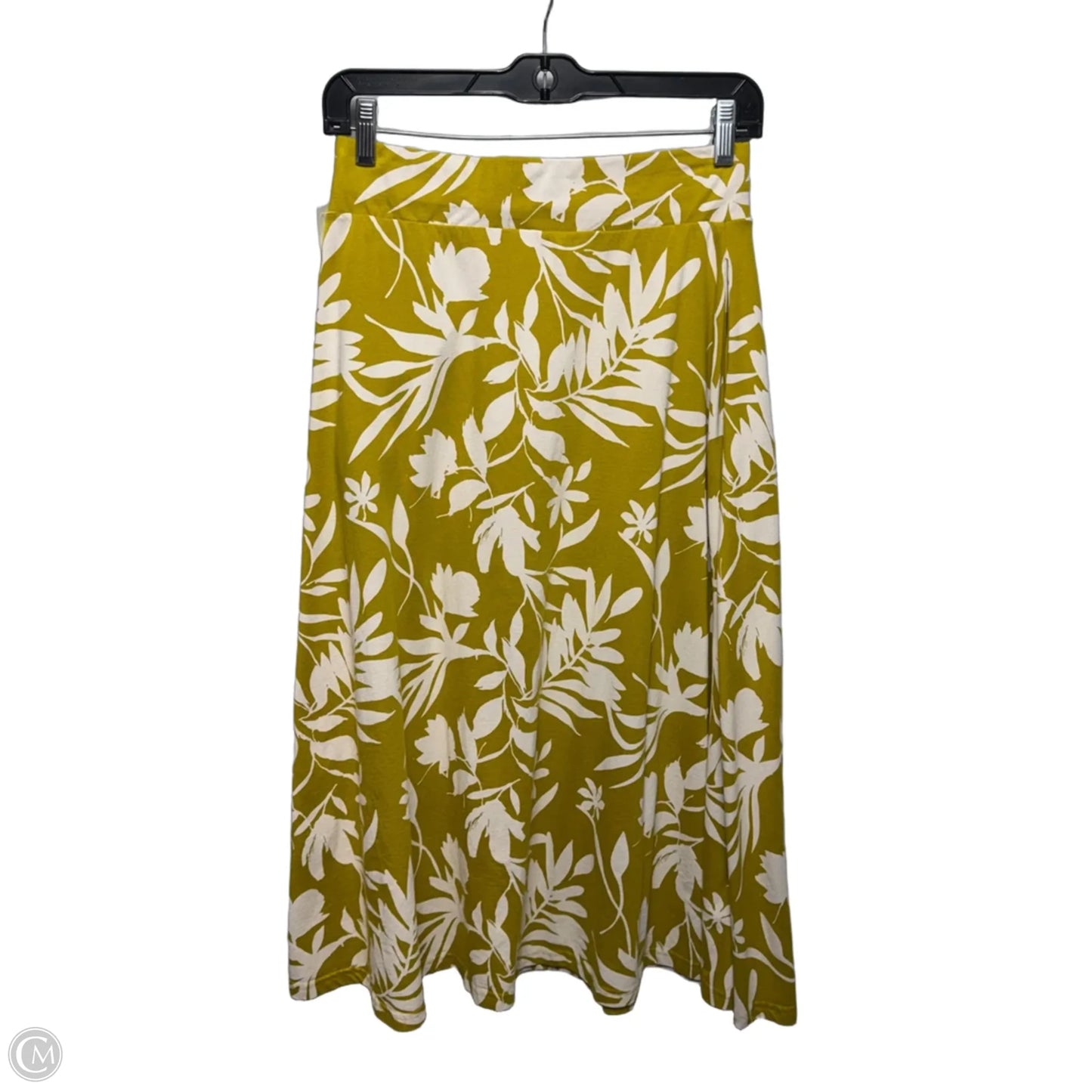 Skirt Midi By Pact In Cream & Yellow, Size: S