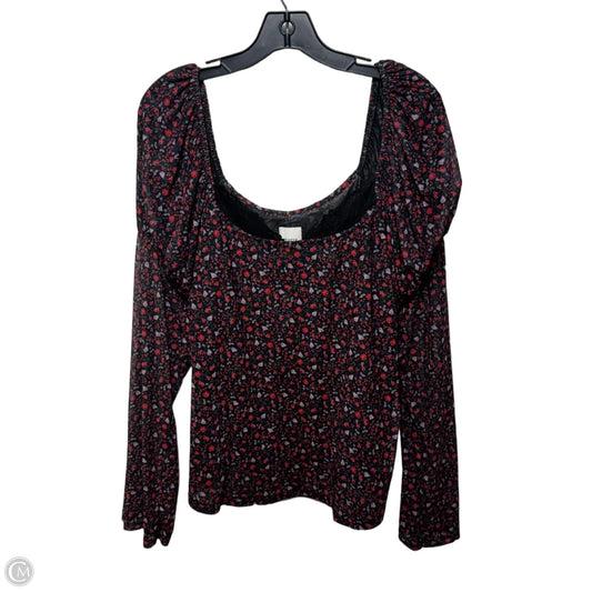 Top Long Sleeve By Maeve In Floral Print, Size: 3x