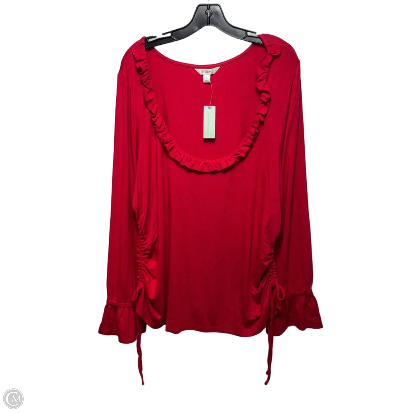 Top Long Sleeve By Maeve In Red, Size: 3x