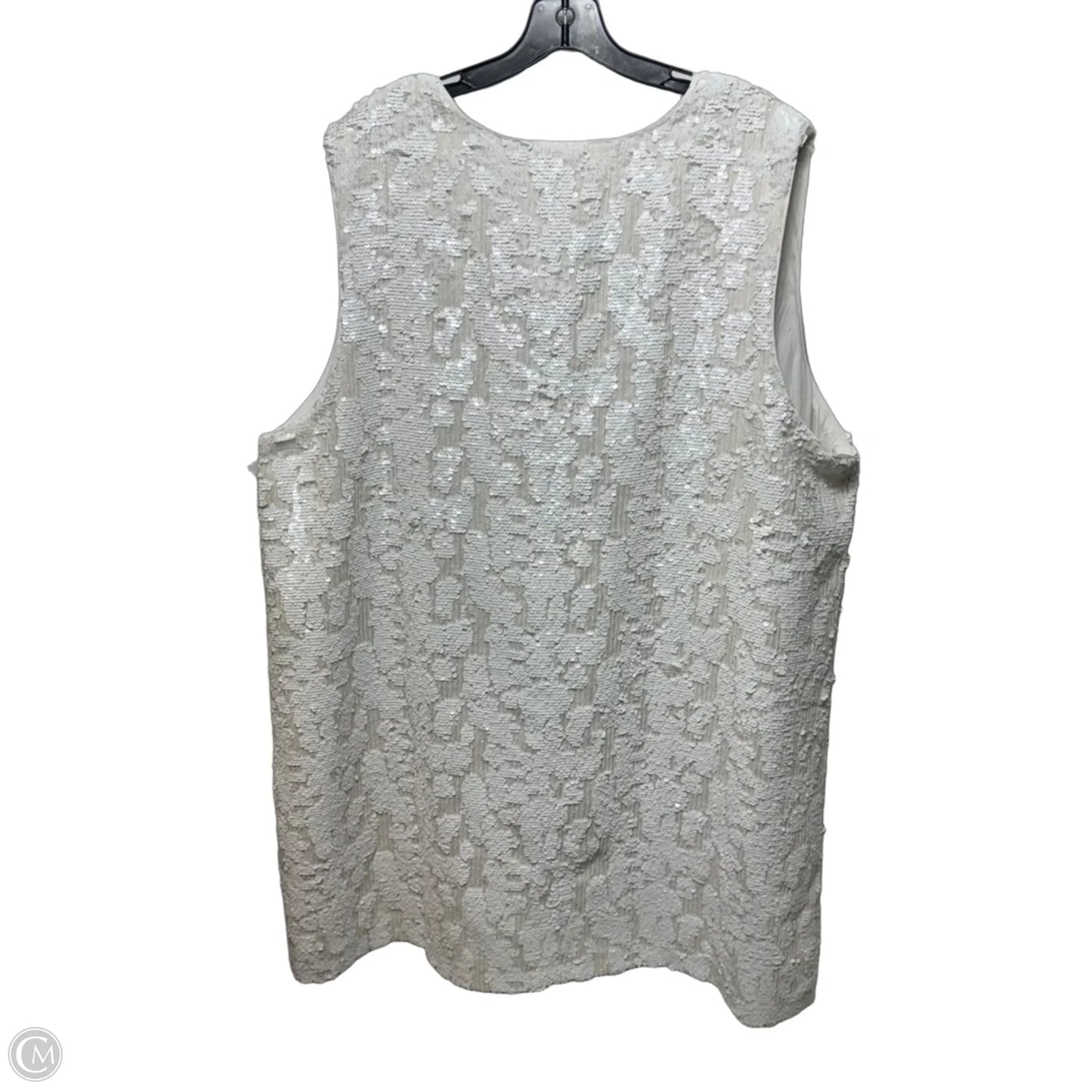 Sequin Vest Mini Dress By Sunday In Brooklyn In White, Size: 3x
