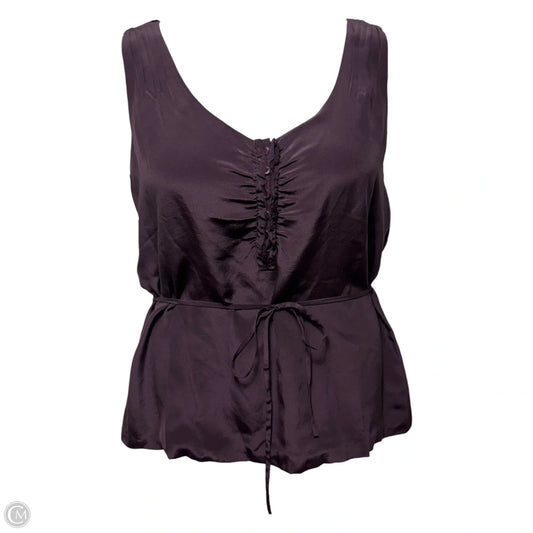 Belted Silk Top Sleeveless By J. Crew In Purple, Size: 8