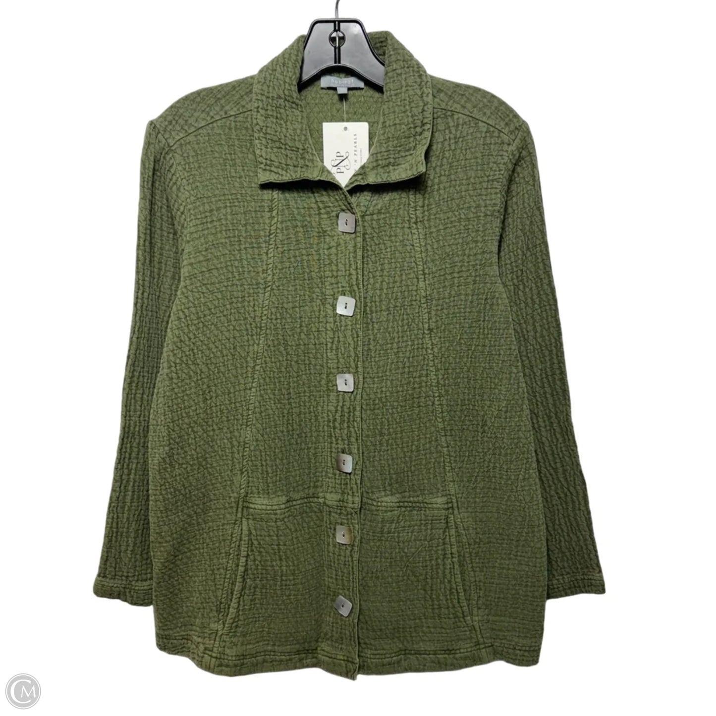 Jacket Shirt By Habitat In Green, Size: Xs