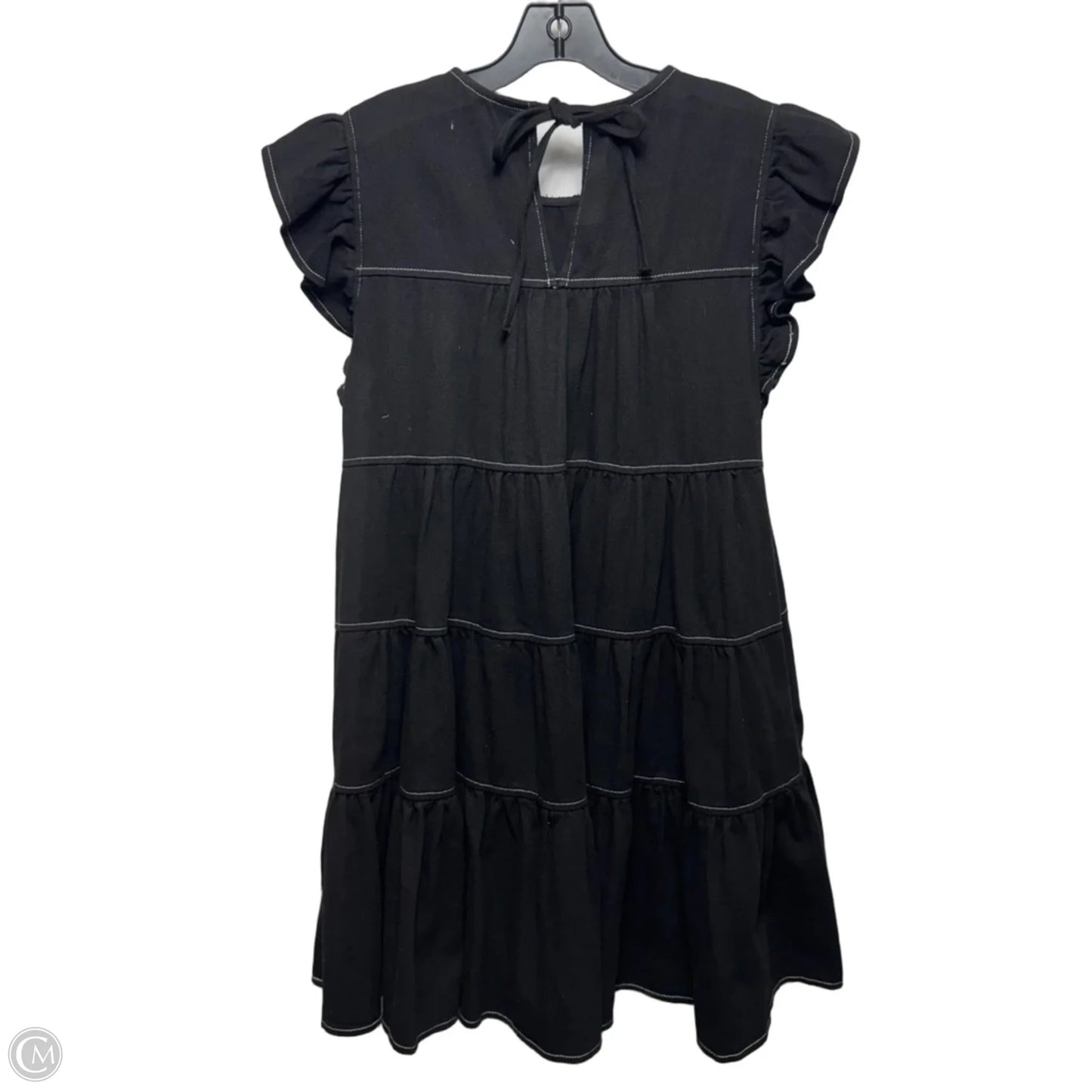 Contrast Stitch Mini Dress By Sofie The Label In Black, Size: L