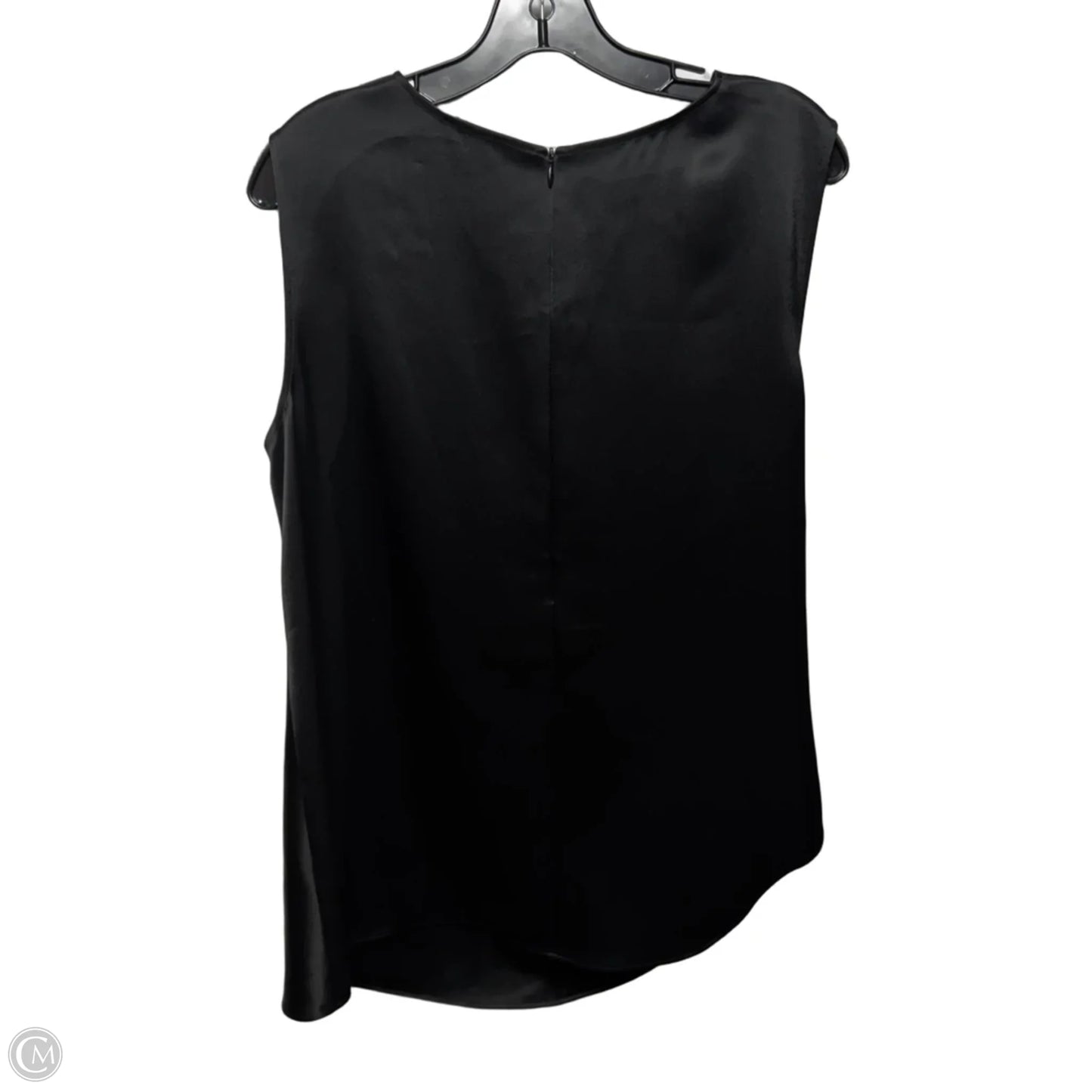 Asymmetrical Draped Top Sleeveless Luxury Designer By St John Collection In Black, Size: L