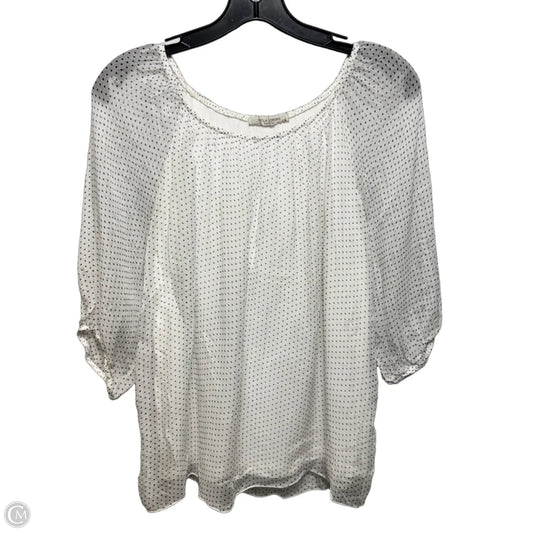Silk Top 3/4 Sleeve By Viola Borghi In Polkadot Pattern, Size: S