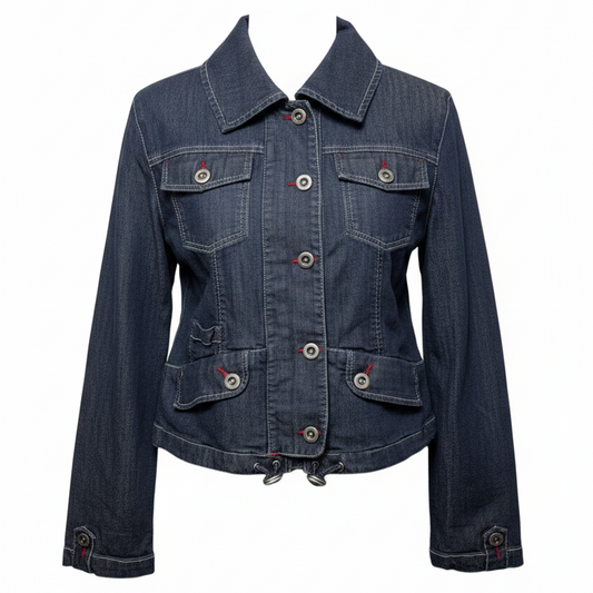 Jacket Denim By Chicos In Blue Denim, Size: M