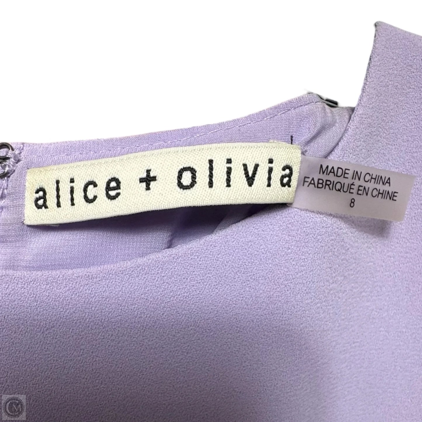 Gem Shift Dress Designer By Alice + Olivia In Lavender, Size: 8