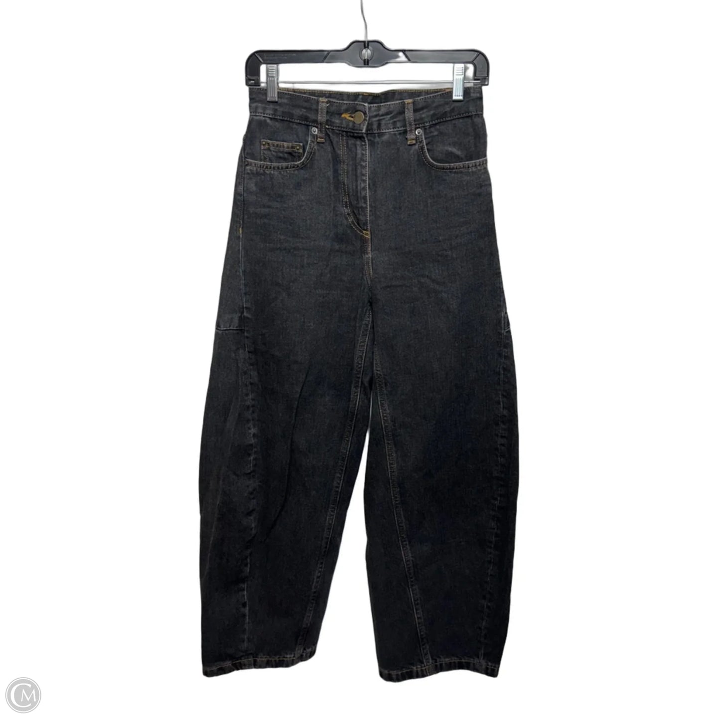 Jeans Wide Leg By Zara In Black, Size: 2