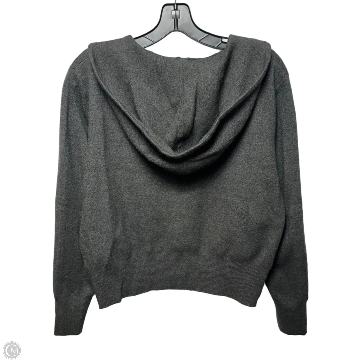 Knit Hooded Jacket By Vigoss In Grey, Size: L