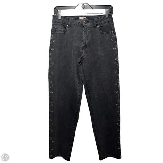Bedazzled Jeans Straight By Camila Coelho In Black, Size: 6
