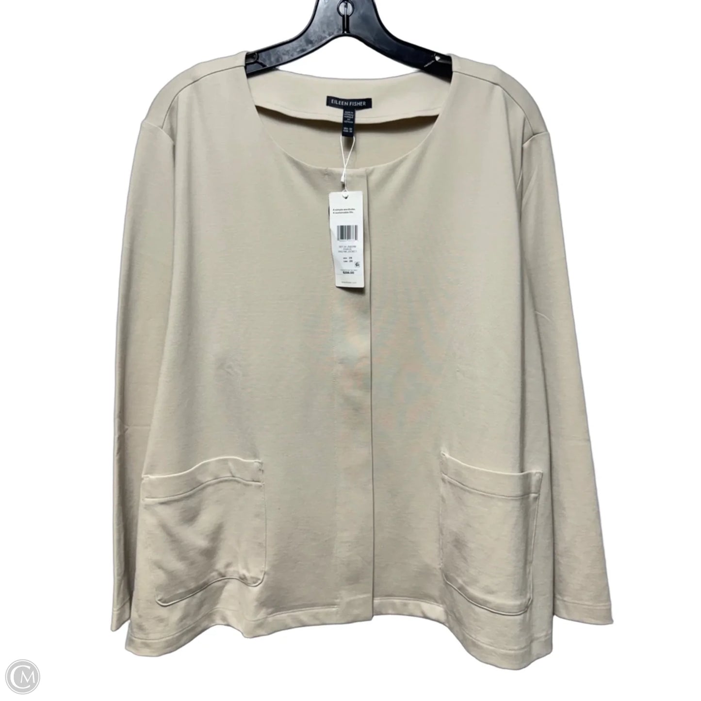 Parus Tencel Blend Jacket By Eileen Fisher In Tan, Size: 2x