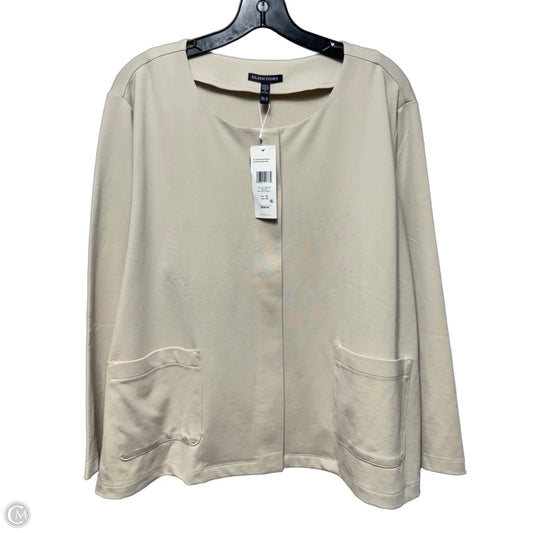 Parus Tencel Blend Jacket By Eileen Fisher In Tan, Size: 2x