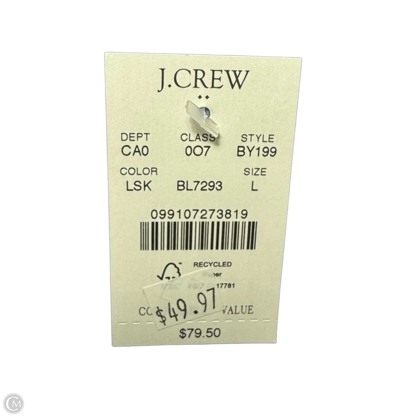 Top Long Sleeve By J. Crew In Blue, Size: L