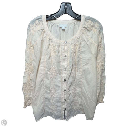 Top Long Sleeve By J. Jill In Peach, Size: Xl