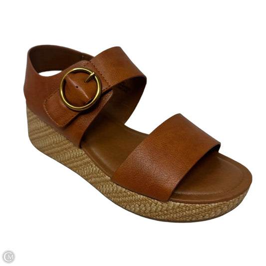 Finnly Sandals Heels Platform By Sofft In Tan, Size: 8