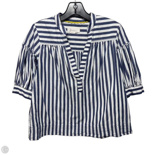 Top Short Sleeve By Anthropologie In Striped Pattern, Size: Xs